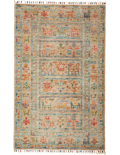 Rug Rubin Pakistan 81x129 Beige Sand Teal Red Y