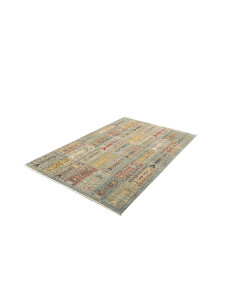 Tappeto Tribal Pakistan 122x185 Blu Acqua Aranc 2