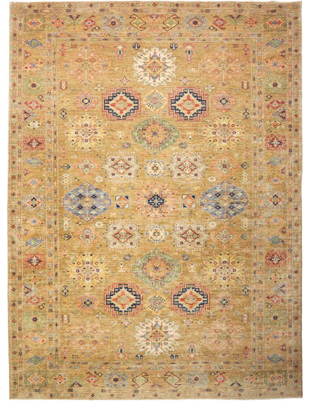 Rug Kazak Fine Pakistan 279x374 Golden Olive Gr