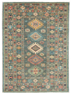 Tappeto Kazak Fine Pakistan 148x202 Blu Petroli