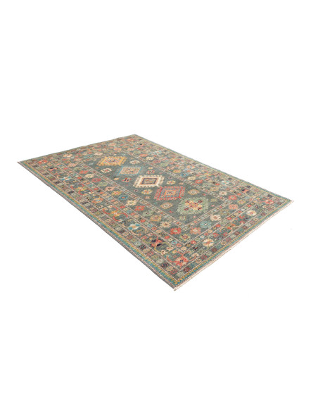 Tappeto Kazak Fine Pakistan 148x202 Blu Petroli