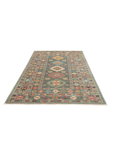 Tappeto Kazak Fine Pakistan 148x202 Blu Petroli