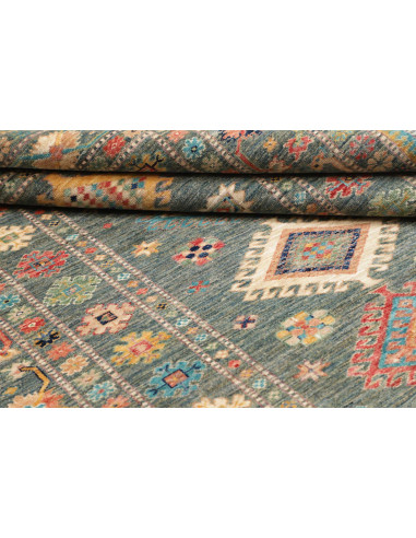 Tappeto Kazak Fine Pakistan 148x202 Blu Petroli