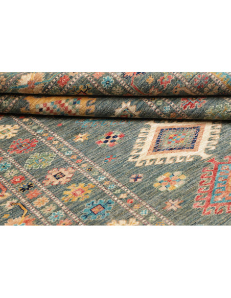 Tappeto Kazak Fine Pakistan 148x202 Blu Petroli