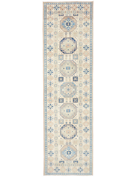 Rug Kazak Afghanistan 83x289 Cream Blue Terraco