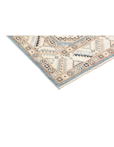 Rug Kazak Afghanistan 81x289 Sky Blue Dark Blue