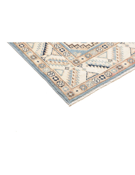 Rug Kazak Afghanistan 81x289 Sky Blue Dark Blue