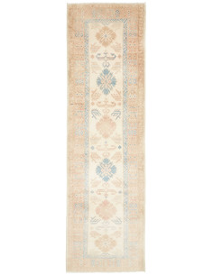 Rug Kazak Afghanistan 81x276 Beige Cream Blue P