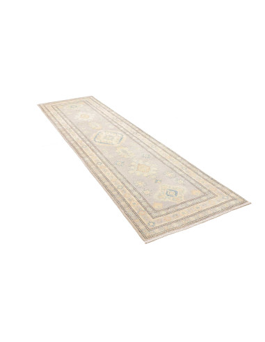 Rug Kazak Afghanistan 85x290 Soft Grey Blue Cre