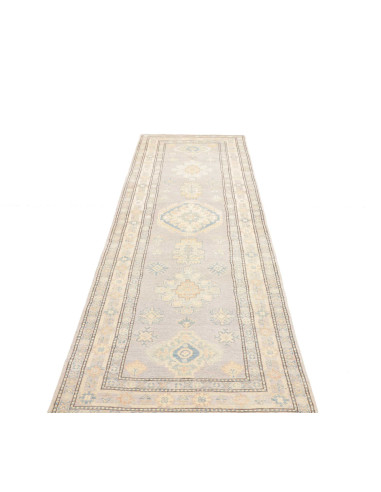 Tappeto Kazak Afghanistan 85x290 Grigio Blu Ten