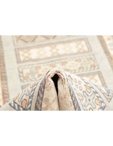 Rug Kazak Afghanistan 91x329 Light Blue Beige B
