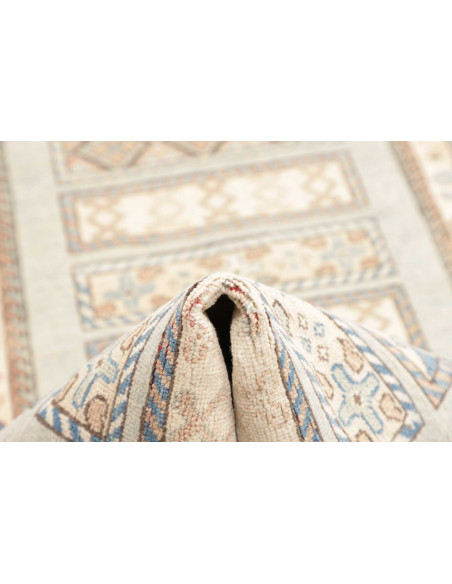 Rug Kazak Afghanistan 91x329 Light Blue Beige B