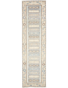 Rug Kazak Afghanistan 88x328 Cream Light Blue B