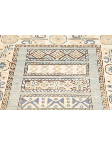 Rug Kazak Afghanistan 88x328 Cream Light Blue B