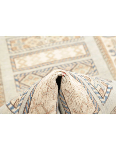 Rug Kazak Afghanistan 88x328 Cream Light Blue B