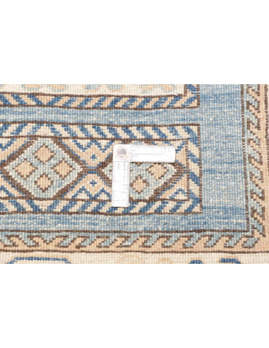 Rug Kazak Afghanistan 88x328 Cream Light Blue B