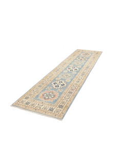 Rug Kazak Afghanistan 81x294 Light Blue Sky Blu 2