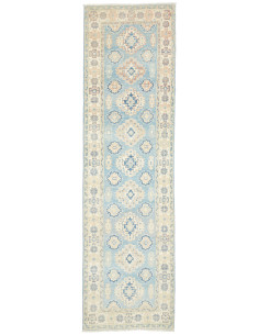 Rug Kazak Afghanistan 83x294 Light Blue Cream B