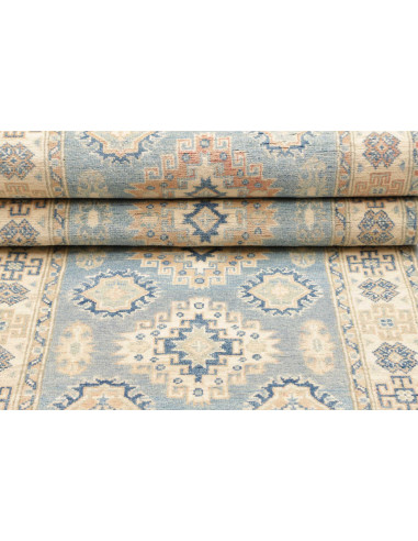 Tappeto Kazak Afghanistan 83x294 Azzurro Chiaro
