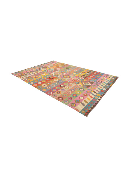 Rug Kilim Afghanistan 204x296 Multicolor Pink B