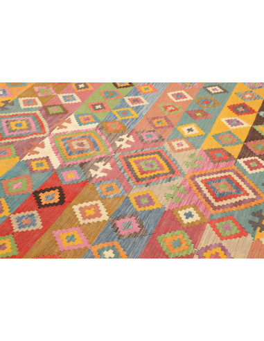 Rug Kilim Afghanistan 204x296 Multicolor Pink B