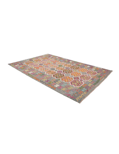 Tappeto Kilim Afghanistan 204x301 Blu Grigio Ar