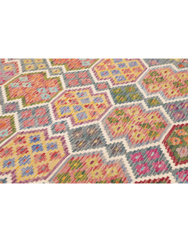 Tappeto Kilim Afghanistan 204x301 Blu Grigio Ar