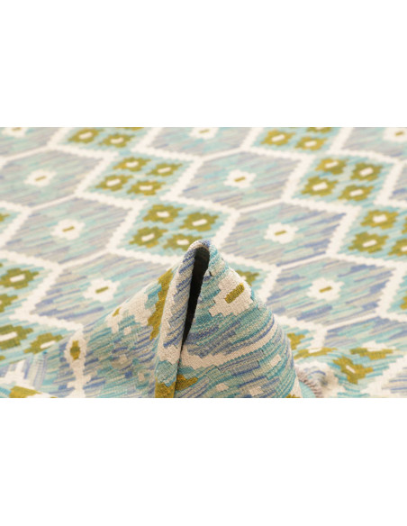 Tappeto Kilim Afghanistan 205x296 Azzurro Acqua
