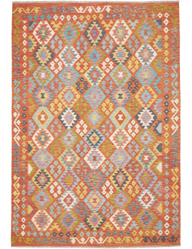 Tappeto Kilim Afghanistan 207x294 Arancione Ter