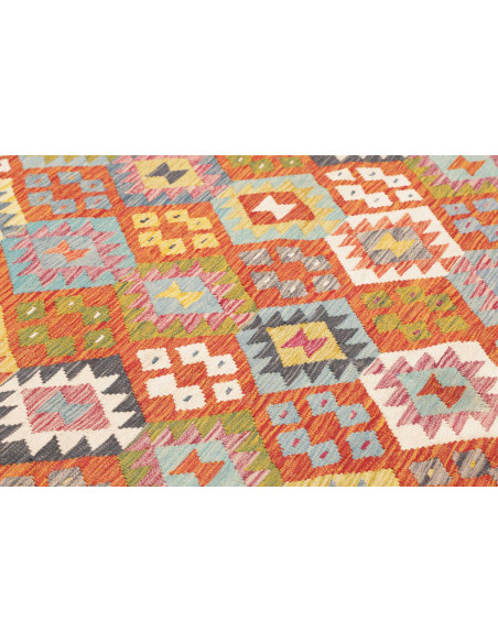 Tappeto Kilim Afghanistan 207x294 Arancione Ter