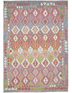 Tappeto Kilim Afghanistan 208x294 Blu Denim Azz