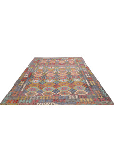 Rug Kilim Afghanistan 208x301 Dark Grey Orange 2