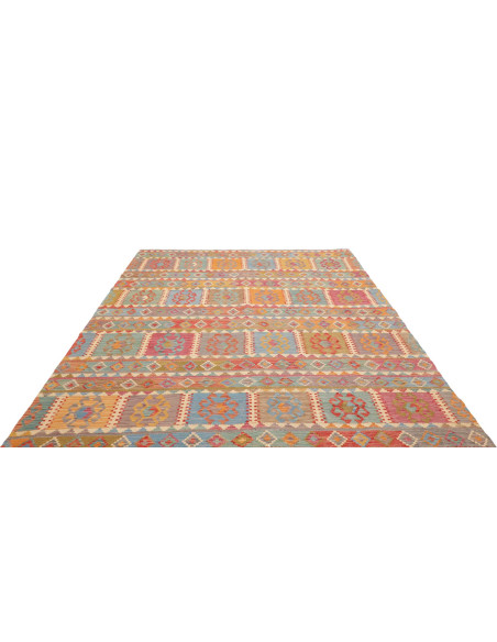 Tappeto Kilim Afghanistan 211x294 Blu Arancio R