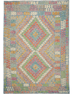 Rug Kilim Afghanistan 212x293 Light Blue Vibran