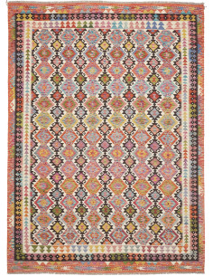 Rug Kilim Afghanistan 213x296 Multicolored Pink