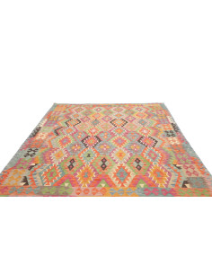 Rug Kilim Afghanistan 202x289 Blue Orange Pink 2