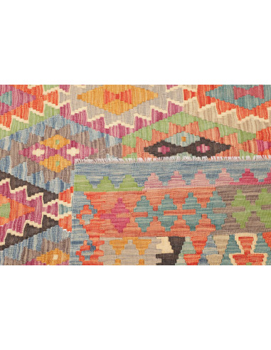 Tappeto Kilim Afghanistan 202x289 Azzurro Aranc