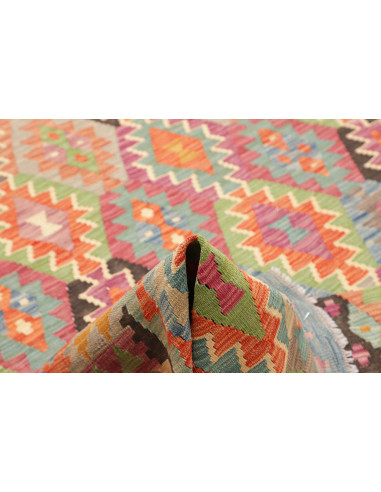 Tappeto Kilim Afghanistan 202x289 Azzurro Aranc