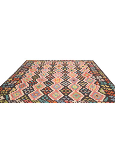 Tappeto Kilim Afghanistan 254x287 Antracite Mul