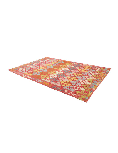 Tappeto Kilim Afghanistan 203x297 Rosso Terraco