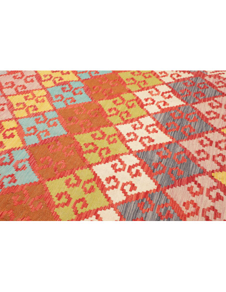 Tappeto Kilim Afghanistan 203x297 Rosso Terraco