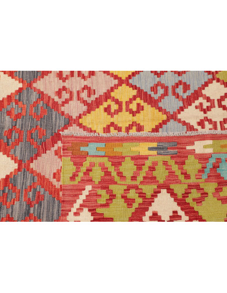 Tappeto Kilim Afghanistan 203x297 Rosso Terraco