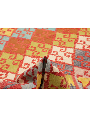 Tappeto Kilim Afghanistan 203x297 Rosso Terraco