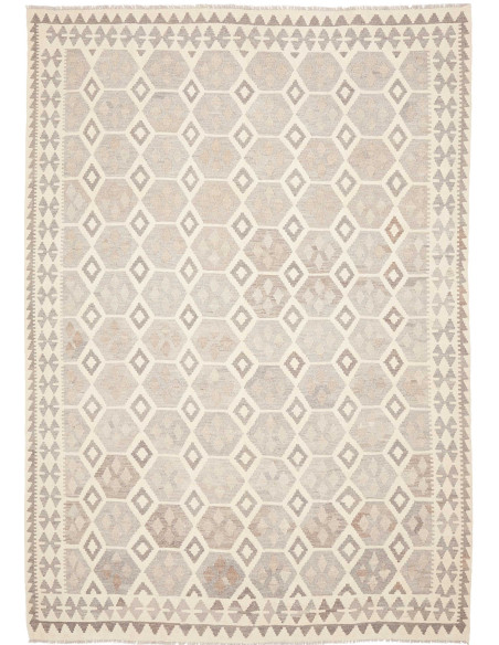 Tappeto Kilim Afghanistan 206x295 Grigio Chiaro