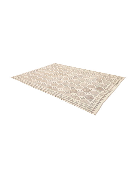 Rug Kilim Afghanistan 206x295 Light Grey Cream