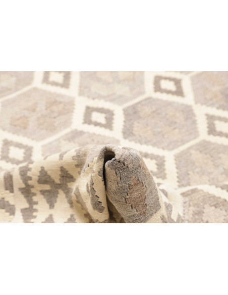 Rug Kilim Afghanistan 206x295 Light Grey Cream