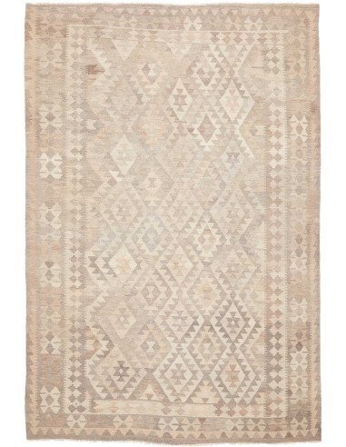 Rug Kilim Afghanistan 196x293 Beige Cream Light