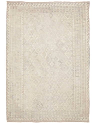 Rug Kilim Afghanistan 208x294 Cream Grey Off Wh