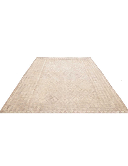 Tappeto Kilim Afghanistan 208x294 Grigio Crema