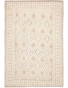 Rug Kilim Afghanistan 205x296 Cream White Grey